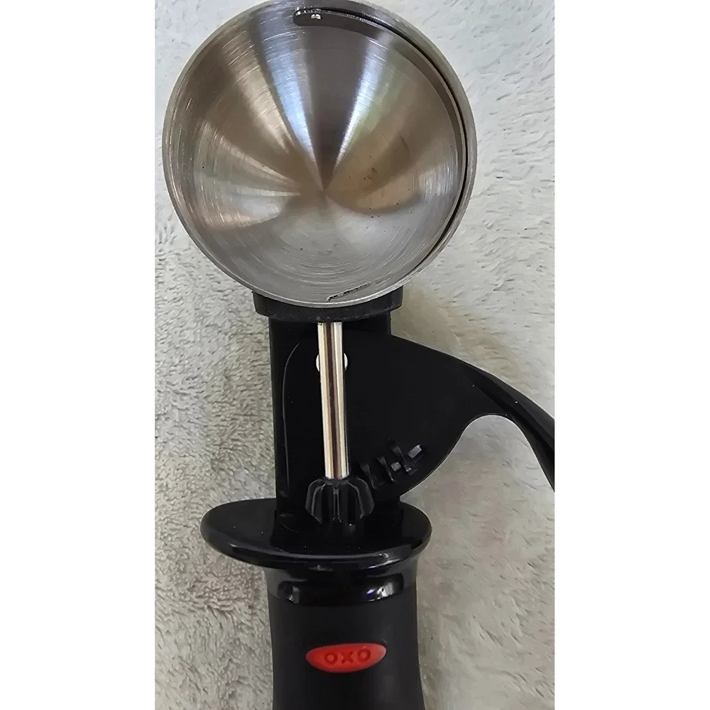 OXO Good Grips Classic Ice Cream Scoop Stainless Lever Release Black Handle